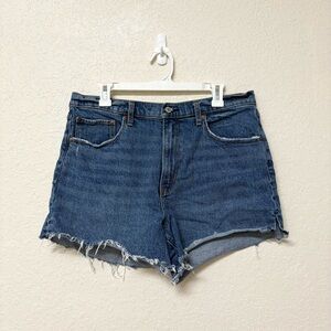 Abercrombie & Fitch The 4” Mom High Rise Shorts Blue Denim Size 32/14